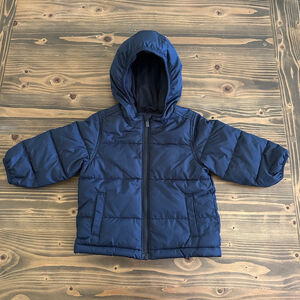 Baby Old Navy Puffer Jacket 18-24 Months Navy Blue
